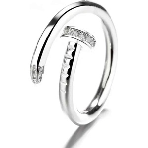 Silenti Jewelry Сребърен пръстен "Пирон" - 7 - 54.5мм (17.2мм диам. )