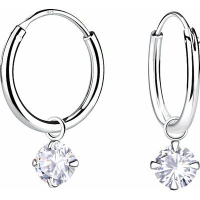 Nefertitis 35028 Stříbrné kruhové náušnice 12 mm SHINE NF61010 1,2 cm, 0,67 g