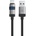 ACEFAST Здрав кабел с въжена оплетка с бързо зареждане за устройства с USB-C порт (120 см) - Acefast USB-A to USB-C Cable with LED Display 66W (черен) (C15-04)
