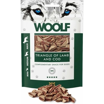 Woolf pochoutka Lamb and Cod Triangle 100 g