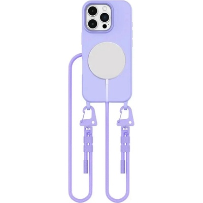 Tech-Protect Технологичен калъф Magnecklace Magsafe с ремък за iPhone 16 Pro - Purple (5906302375929)