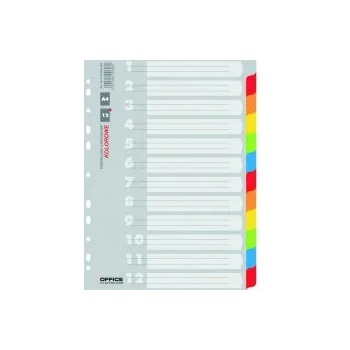 Image 1 of Office Products Разделител картон А4 12 цвята