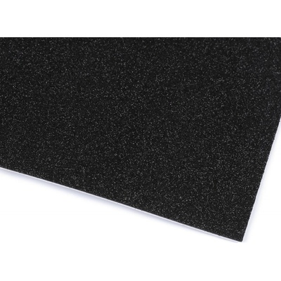 Prima-obchod Samolepicí pěnová guma Moosgummi s glitry 20x30 cm, barva 11 černá