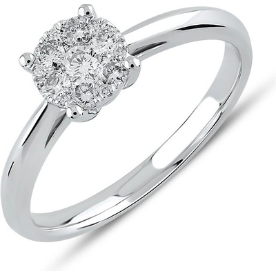 Lillian Vassago Zásnubní diamantový prsten z bílého zlata LLV59 DR069W