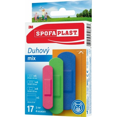 Spofaplast 606 Duhový mix 17 ks