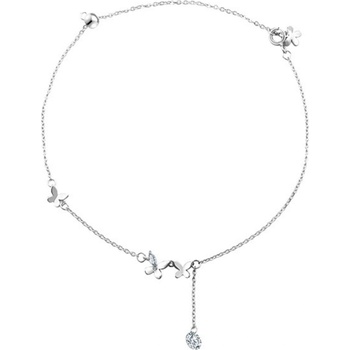 Silenti Jewelry Сребърна гривна за крак "Полъх