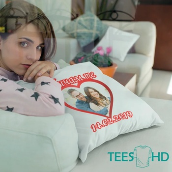 Image 1 of Art gift Възглавничка - Валентинка + снимка