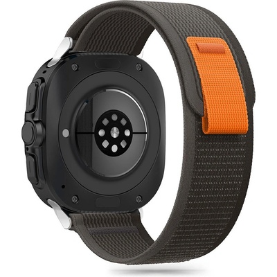 Текстилна каишка за Samsung Galaxy Watch Ultra (47mm) от Tech-Protect Nylon - Черен / Оранжев (5906302312382)