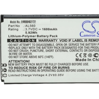 VHBW Батерия за Beafon AL560, 1600 mAh (888402722)