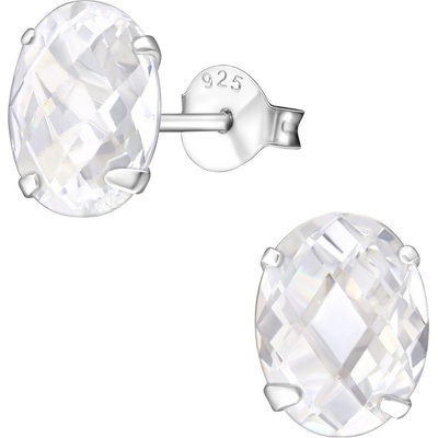All4Silver strieborné oválne náušnice M9791-A4S