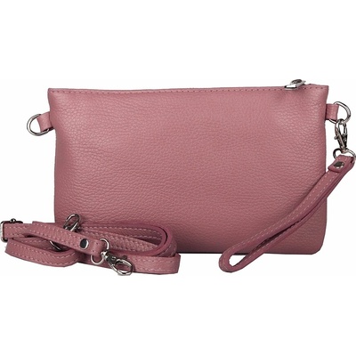 Borse in Pelle Malá kožená crossbody kabelka či psaníčko no. 73 starorůžová