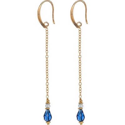 Alisia Pozlátené dlhé náušnice so zirkónom a kryštálom AL5226.01.000