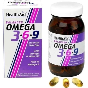 HEALTHAID Хранителна добавка Омега 3-6-9, Health Aid Omega 3-6-9 1155mg 90 Caps Fatty Acids