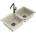 Mexen Mario гранитна двоен мивка с кухненски смесител Flora, бежов (6504-69-670401-70-B)