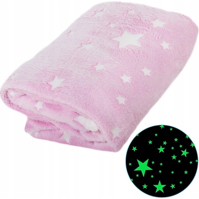 Verk polyester ružový deka 150x180
