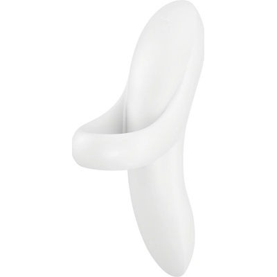 Satisfyer Bold Lover - nabíjací, vodotesný prstový vibrátor biely