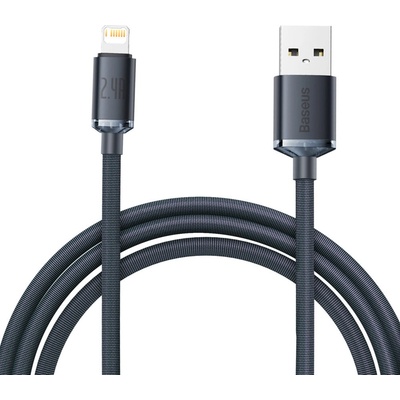Baseus Cable 2.4A, 2m, černý CAJY000101 Lightning Crystal Shine Series Fast Charging Data