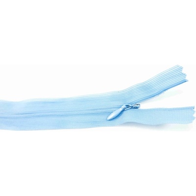 Nedeliteľný skrytý zips (3mm) rôzne farby - dĺžka 18 cm - 60 cm 30 cm Stredne Modrá