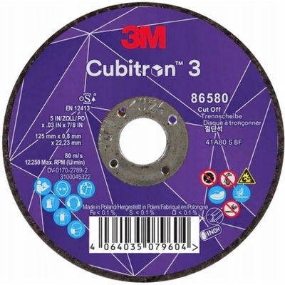 3M Cubitron 3 řezný kotouč 125 x 0.8 mm 86580