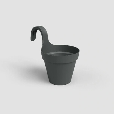 Artevasi Květináč CAPRI balkonový 20cm plast tm.šedá anthracite