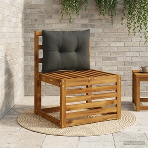 vidaXL Възглавница за гръб PUTTEN 100% полиестер Черно 50 x 40 x 10 cm (947094)