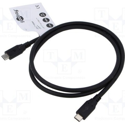Goobay 74195 USB 4.0, USB C vidlice,z obou stran, 1m, černý