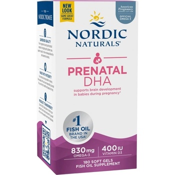 Nordic Naturals Prenatal DHA 830 mg | With 400 IU D3 [180 Гел капсули] Натурален