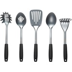 Russell Hobbs Комплект прибори за готвене Russell Hobbs Pearlised RH01722EU7, 5 части, Soft touch дръжка, Неръждаема стомана, Инокс/черен (999RH01722)