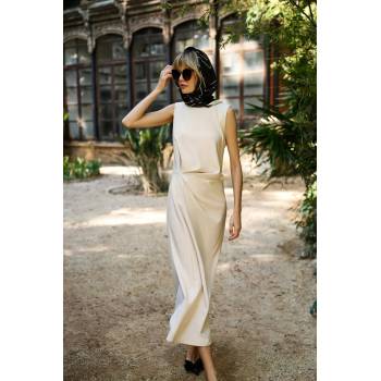 Moodo Бежова дамска рокля MOODO Moodo | Bezhov | ЖЕНИ | XS