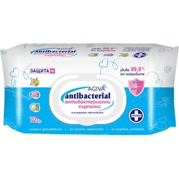 Image 1 of AGIVA Антибактериални влажни кърпички Agiva , 72 бр (9442020)
