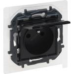 Legrand - Външна домашна розетка без рамка NILOE STEP 250V IP44 черна (LR0035)