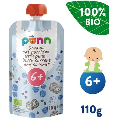 Salvest Ponn BIO Овесена каша със слива, касис и кокос (110 г)