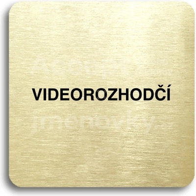 ACCEPT Piktogram videorozhodčí - zlatá tabulka - černý tisk bez rámečku
