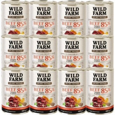 Wild Farm Pure Mono Hovězí s dýní a quinoou 12 x 400 g