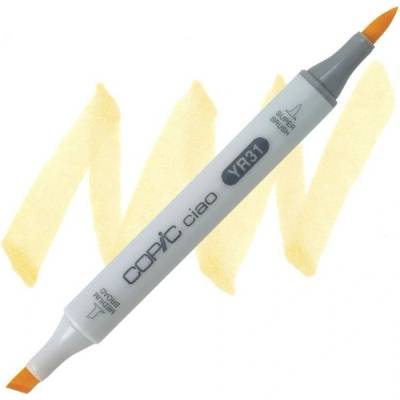 Lihová fixa COPIC Ciao oboustranná Brush & Chisel, Light reddish yellow (YR31)