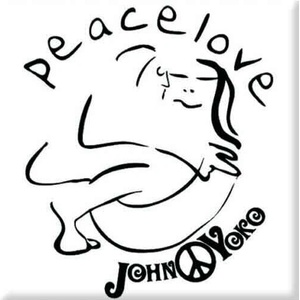 John Lennon Cuddle Black On White Магнит (JLMAG19)