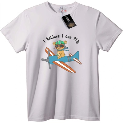 NOONEBRAND Тениска Мечок, който може да лети - 7XL, White