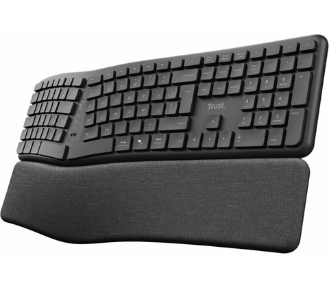 Trust Keyra Ergonomic Multidevice Wireless Keyboard 25459