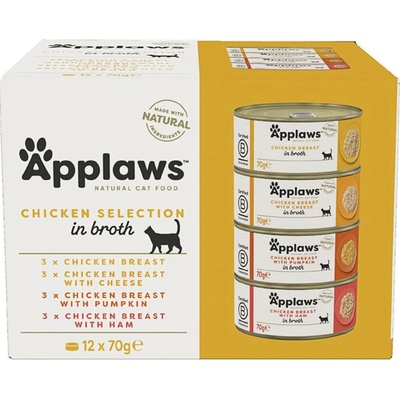Applaws Cat Kuřecí prsa v želé 12 x 70 g