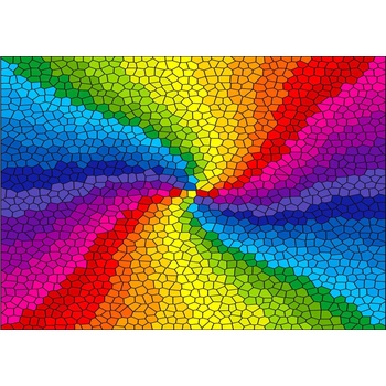 Image 1 of Enjoy - Puzzle Stained Glass Rainbow Burst - 1 000 piese