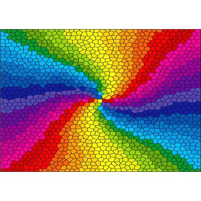 Enjoy - Puzzle Stained Glass Rainbow Burst - 1 000 piese