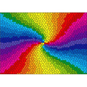 Enjoy - Puzzle Stained Glass Rainbow Burst - 1 000 piese