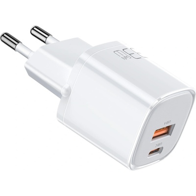 Xmart Бързо Зарядно устройство Xmart Nano Series 1 x Type-C и 1 x USB, GaN, 33W, Бяло (17934)