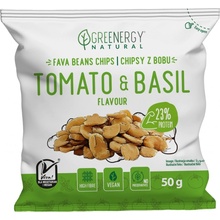 Greenergy Fava Chips s príchuťou paradajok a bazalky 50 g