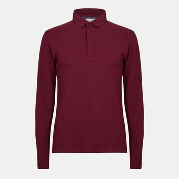 Peter Werth Блуза с яка Peter Werth Men's Noaks Long Sleeve Polo Shirt - Burgundy