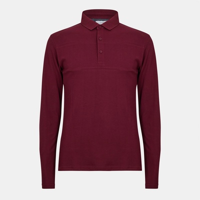 Peter Werth Блуза с яка Peter Werth Men's Noaks Long Sleeve Polo Shirt - Burgundy