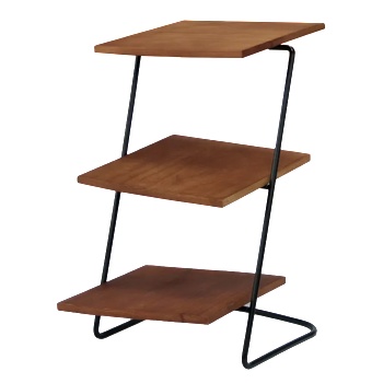 Image 1 of Horecano HORECANO-Метална стойка за блок маса на три нива с дървен плот 20x20x36.5cm (HC-93866) (0193866)