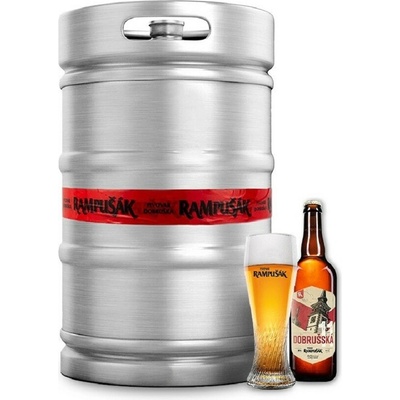 Rampušská Dobrušská 11 světlý ležák nefiltr. 4,4 % 50 l (sud)