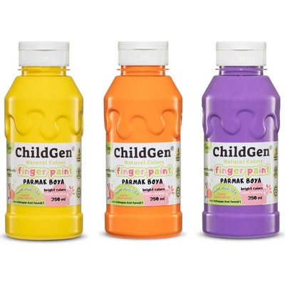 ChildGen umývatelné prstové farby 3 x 350 ml