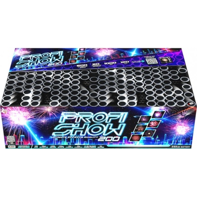 Kompaktný ohňostroj Profi show multi shape 200 ran 20 mm